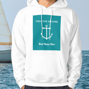 Maritimes Anker Willkommen an Bord Bootsname Segel Sweatshirt