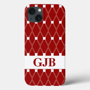 Maritimes Argyle-Gitter mit Monogramm Case-Mate iPhone Hülle