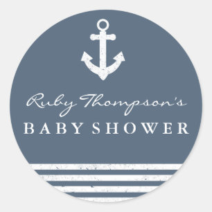 Maritimes Baby Shower Aufkleber