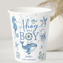 Maritimes Babyparty Junge Navy Blau Matrose