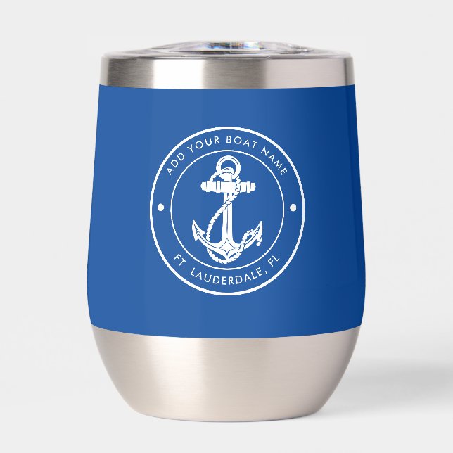 Maritimes Bootsanker und benutzerdefinierter Name (Vorderseite)