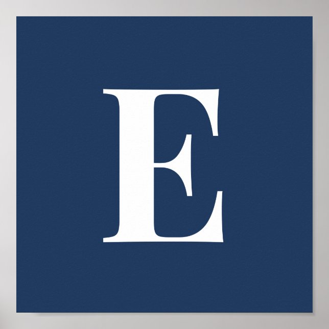 Maritimes Monogramm-Briefposter | Personalisierter Poster (Vorne)