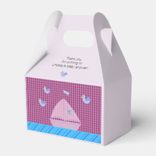 Maritimes rosa Segelboot Geschenkschachtel