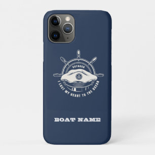 Maritimes Thema Bootsname Navyblau Case-Mate iPhone Hülle