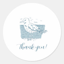 Maritimes Thema Klassischer Rund Sticker