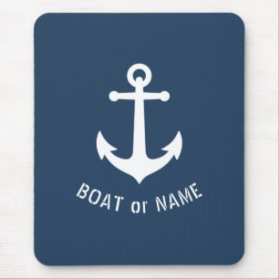 Maritimes Vintage-Anker für Ihr Boot oder Name Bla Mousepad