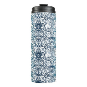 Maritimes Vintage-Muster Thermosbecher
