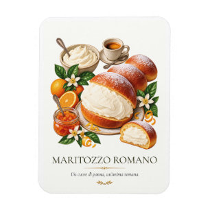 Maritozzo Romano – Vintage italienisches Dessert Magnet
