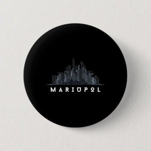 Mariupol Ukraine Flagge Ukrainische Stadt Kyrillis Button