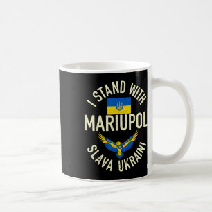 Mariupol Ukraine Vintage Ich stehe mit Mariupol Uk Kaffeetasse