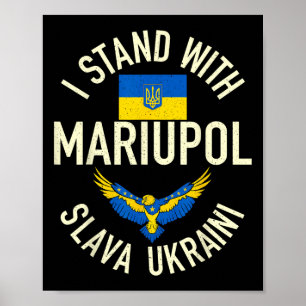 Mariupol Ukraine Vintage Ich stehe mit Mariupol Uk Poster