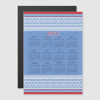 Mariusgenser Christmas Sweater Muster Kalender Magnetkarte