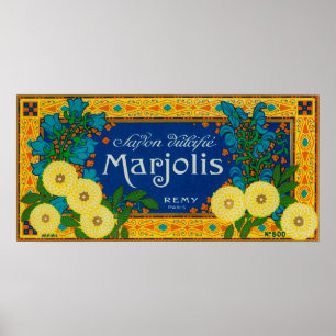 Marjolis Soap LabelParis, Frankreich Poster