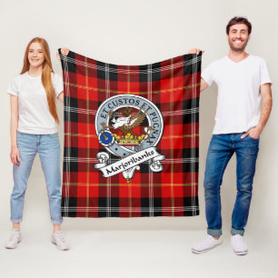 Marjoribanks Clan Abzeichen Tartan Kariert Fleecedecke