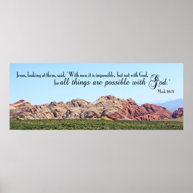 Mark 10:27 Poster (Vorne)