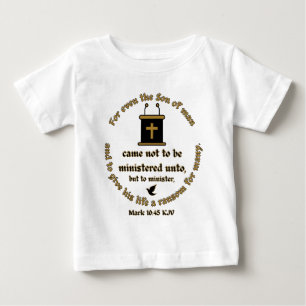 Mark 10:45 KJV Bible Verse Glaube an Schriften Baby T-shirt