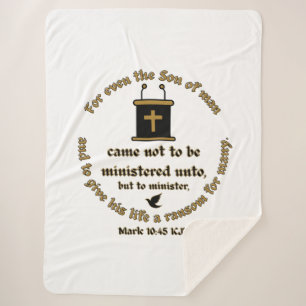 Mark 10:45 KJV Bible Verse Glaube an Schriften Sherpadecke