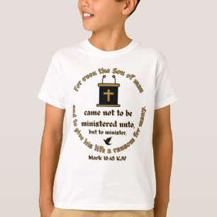 Mark 10:45 KJV Bible Verse Glaube an Schriften T-Shirt