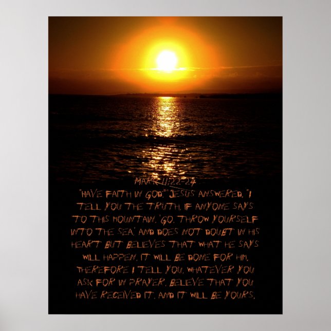 Mark 11:22-24 Poster (Vorne)