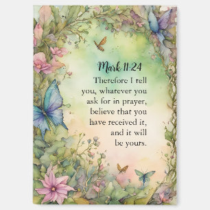 Mark 11:24 Christliche Aquarellbilder Magnet