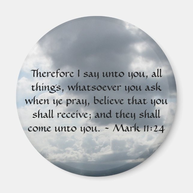 Mark 11:24 - Glaube Magnet (Vorne)