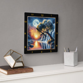 Mark 11:24 Glaubenslehre Erinnerung: Personalisier Quadratische Wanduhr