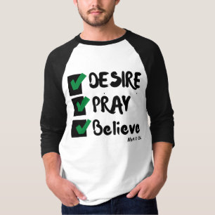 Mark 11:24 KJV Bibelschrift Men's 3/4 T-Shirt