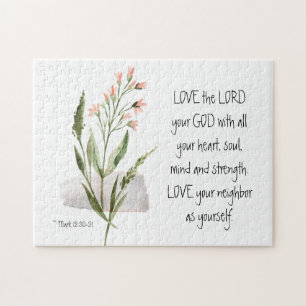 Mark 12:30-31 LIEBE der Herr dein Gott Puzzle