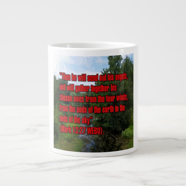 Mark 13:27 WEBU Mug Jumbo-Tasse (Vorderseite)