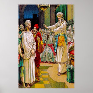 Mark 14:53-65 Jesus vor dem Poster des Priesters