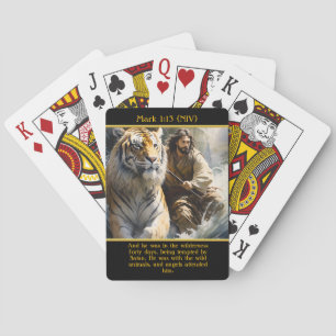 Mark 1:13 (NIV) Angels besucht ihn AI Art Spielkarten