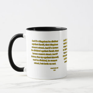 Mark 3:24-26 KJV Bible Scripture Two-Tone Tasse