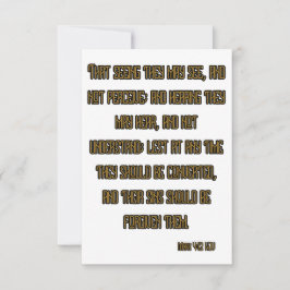 Mark 4:12 KJV Bible Scripture Greeting Karte