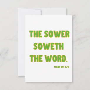 Mark 4:14 KJV Bible Scripture Greeting Karte