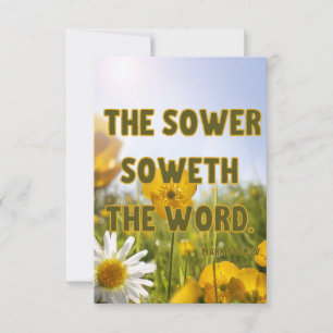 Mark 4:14 KJV Bible Scripture Pic Begrüßung Karte