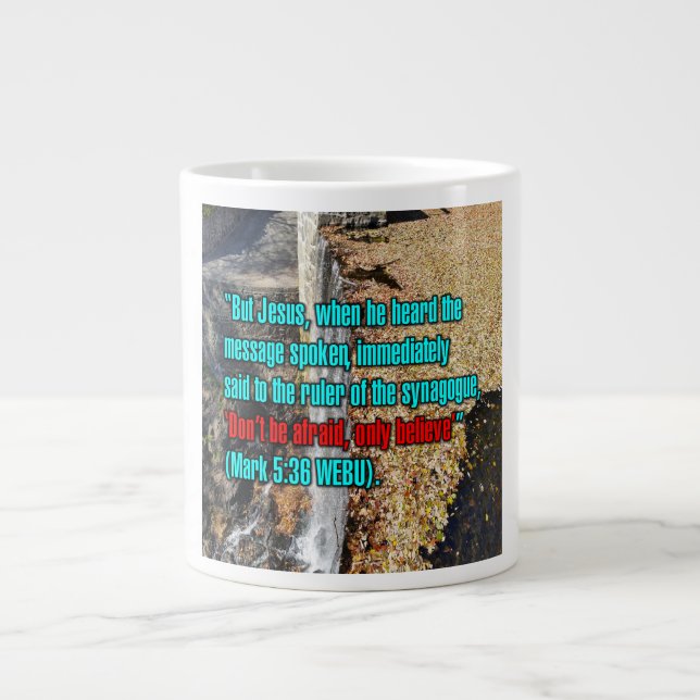 Mark 5:36 WEBU Mug Jumbo-Tasse (Vorderseite)