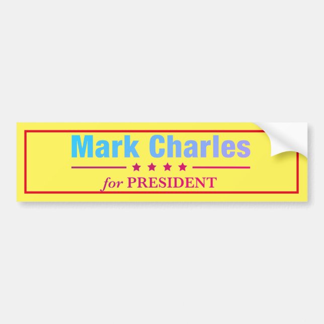 Mark Charles für Präsident Autoaufkleber (Vorne)