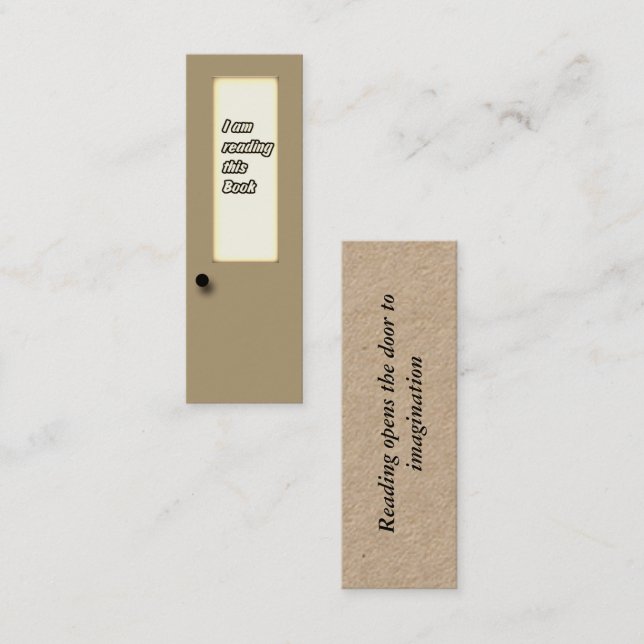 Mark-Karte buchen - Ich lese dieses Buch Telefonnummerkarte (Vorne/Hinten)