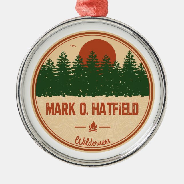 Mark O. Hatfield Wilderness Ornament Aus Metall (Vorne)