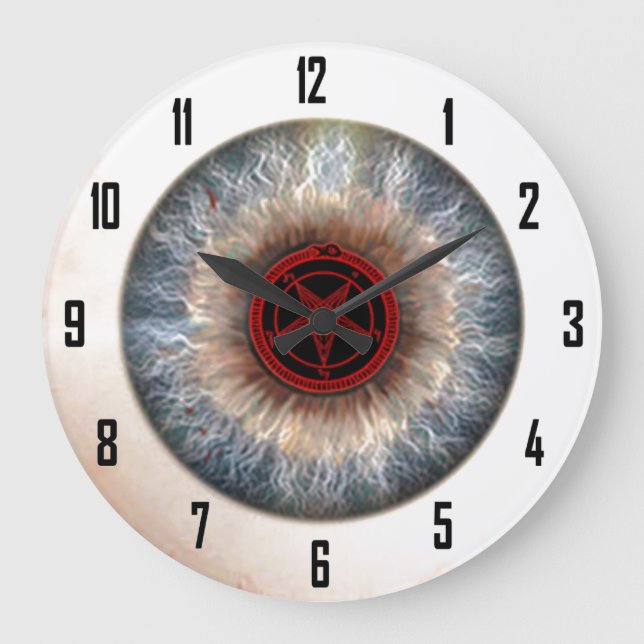 MARK of the DEVIL EYEBALL Große Wanduhr (Vorderseite)