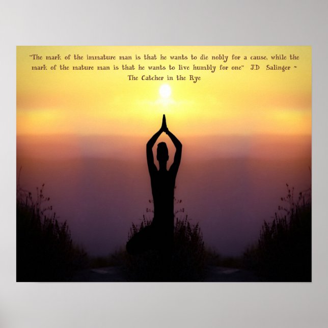 "Mark of the Mature Man" Catcher in der Roggendruc Poster (Vorne)