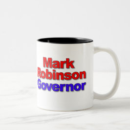 Mark Robinson für Gouverneur 2024 Zweifarbige Tasse