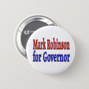 Mark Robinson für Gouverneur mit rot-blauem Text Button