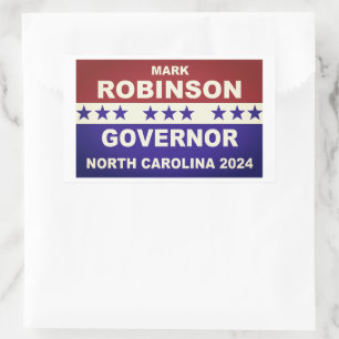 Mark Robinson Governor North Carolina 2024 Rechteckiger Aufkleber