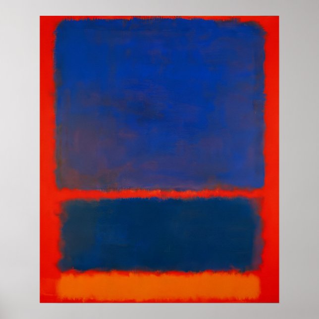 Mark Rothko - Blau, Orange, Rot - 1961 Poster (Vorne)