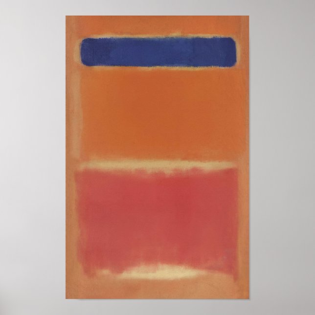 Mark Rothko - Blau über Rot - 1953 Poster (Vorne)