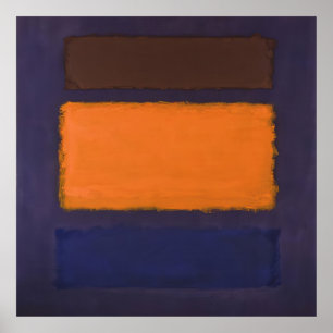 Mark Rothko - Braun, Orange, Blau auf Maroon - c.1 Poster