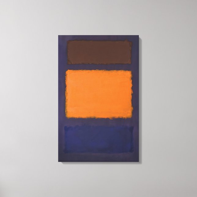 Mark Rothko - Brown, Orange, Blue on Maroon - c.19 Leinwanddruck (Vorderseite)