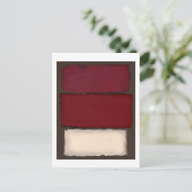 Mark Rothko Kunst im digitalen Stil 6 Postkarte (Stehend Vorderseite)