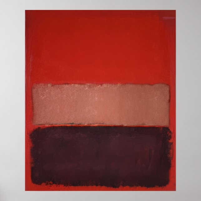 Mark Rothko - Nr. 46 (Schwarz, Ocker, Rot über Rot Poster (Vorne)